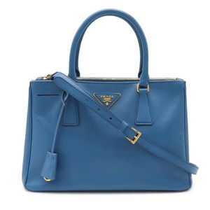 Prada Saffiano Lux Galleria 2WAY Leather Handbag Cobalto Blue